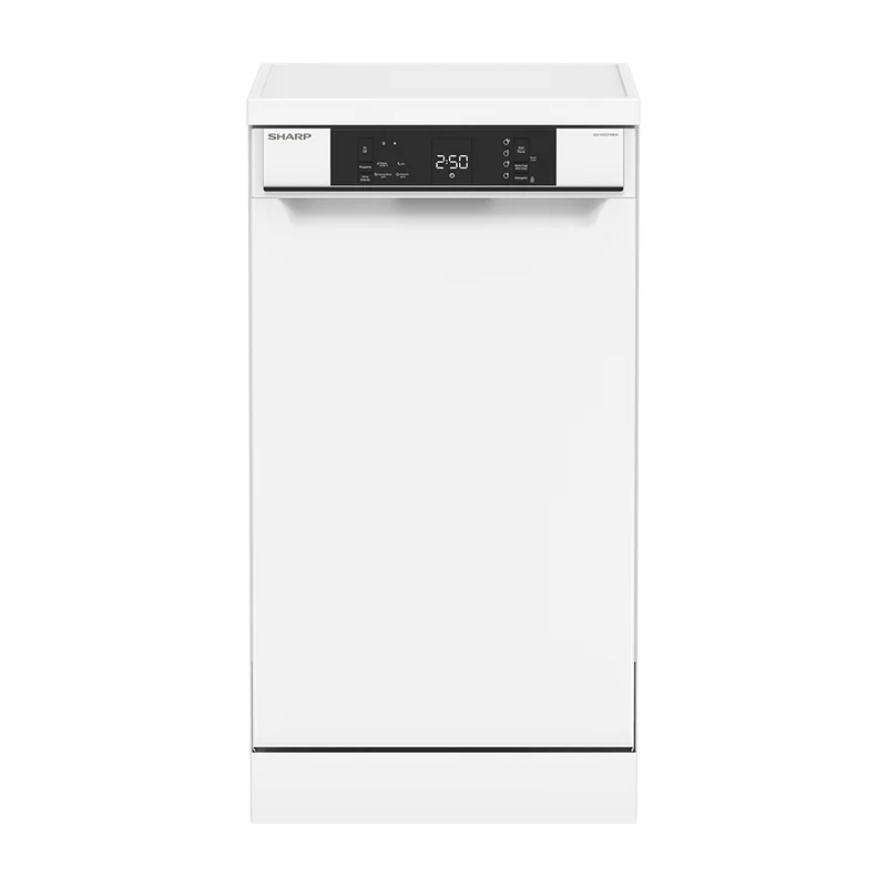 SHARP QW-NS1CF49EW-ES Freestanding 45 cm Dishwasher 10 PS 49 db E Class with MicroBan Technology