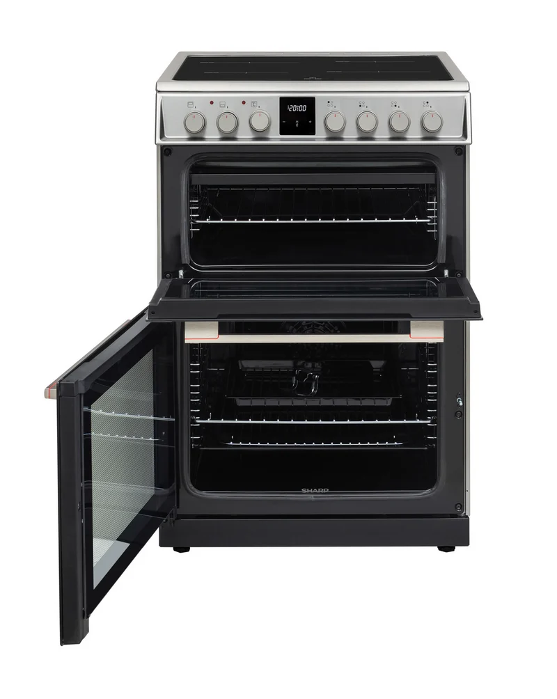 Sharp KF-66DIDD04IM1I-EN 60x60cm Freestanding Induction Double Oven, Inox