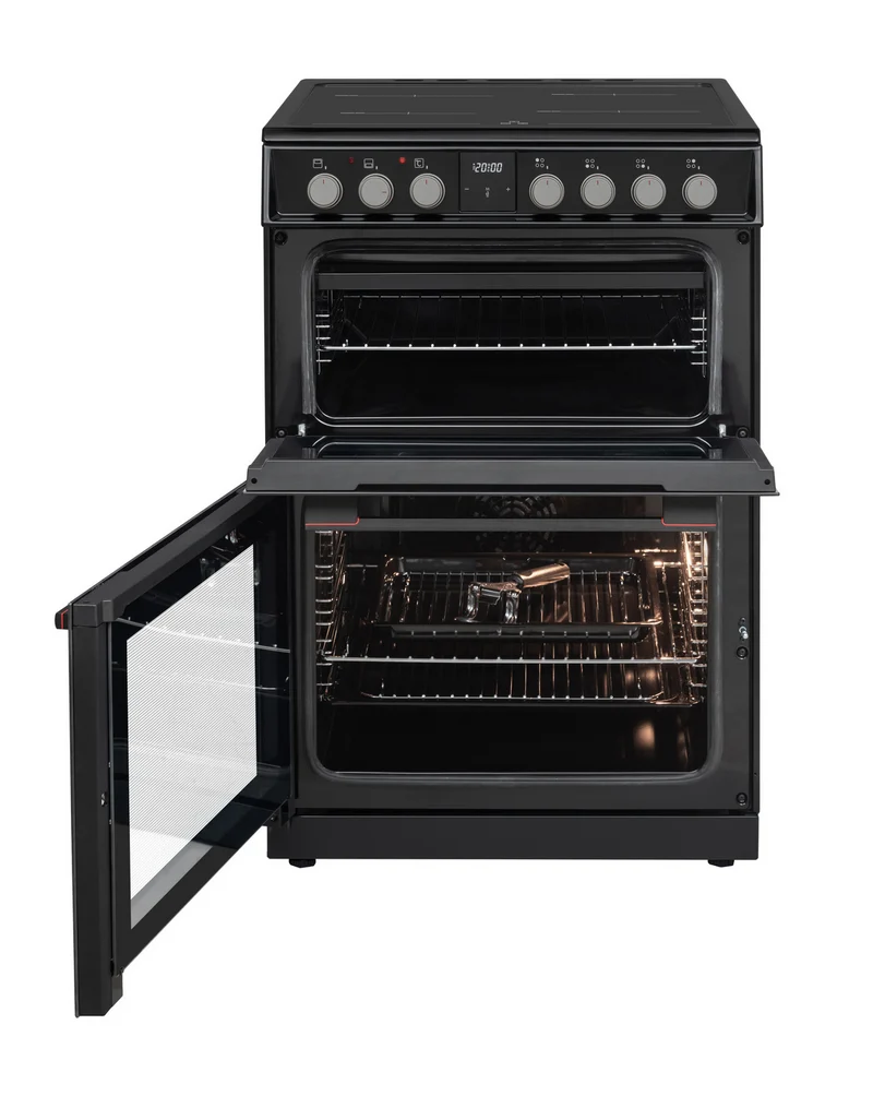 Sharp KF-66DIDD04BH1I-EN 60x60cm Freestanding Induction Double Oven, Black