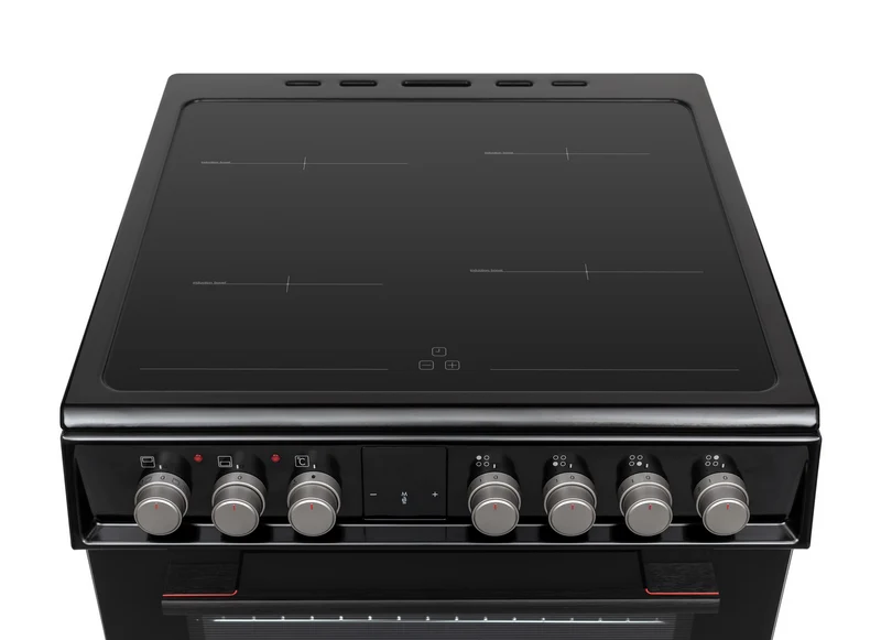 Sharp KF-66DIDD04BH1I-EN 60x60cm Freestanding Induction Double Oven, Black