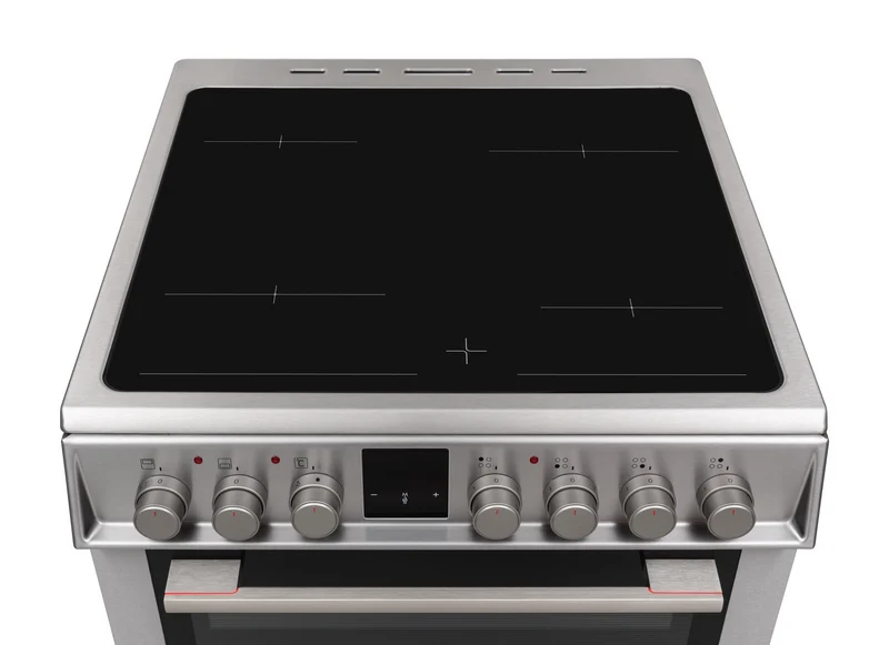 Sharp KF-66DVDD04IM1K-EN 60x60cm Freestanding Vitroceramic Double Oven, Inox