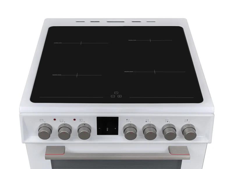 Sharp KF-66DIDD04WM1I-EN 60x60cm Freestanding Induction Double Oven, White
