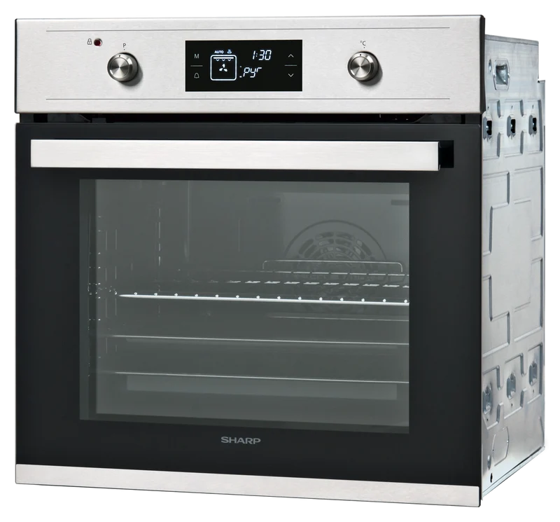 Sharp K-61V28IM1-EU Built-In 69lt. Pyrolytic Multifunction Oven, Inox