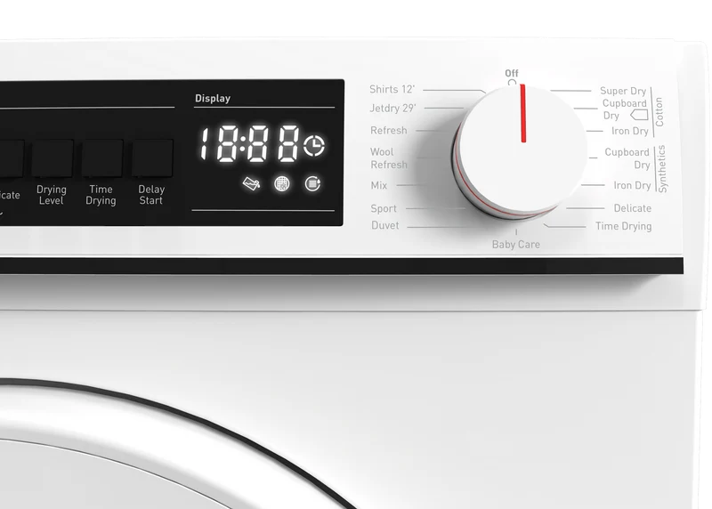 SHARP KD-NCB8S7PW91-EN Freestanding Tumble Dryer 8 kg B Class with Condenser Technology