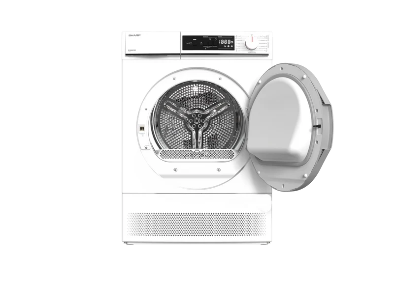 SHARP KD-NCA8S7PW91-DE Freestanding Tumble Dryer 8 kg B Class with Condenser Technology