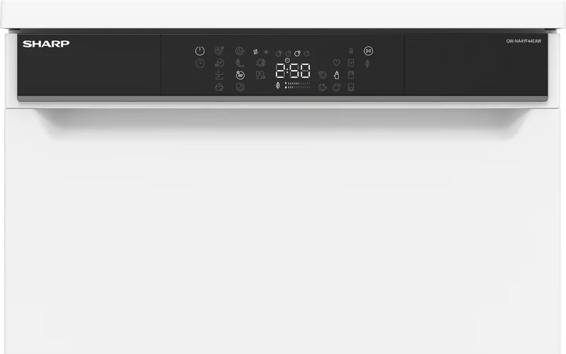 SHARP QW-NA4YF44EAW Freestanding 60cm Dishwasher 14PS 44 Db A Class with EcoBox Technology