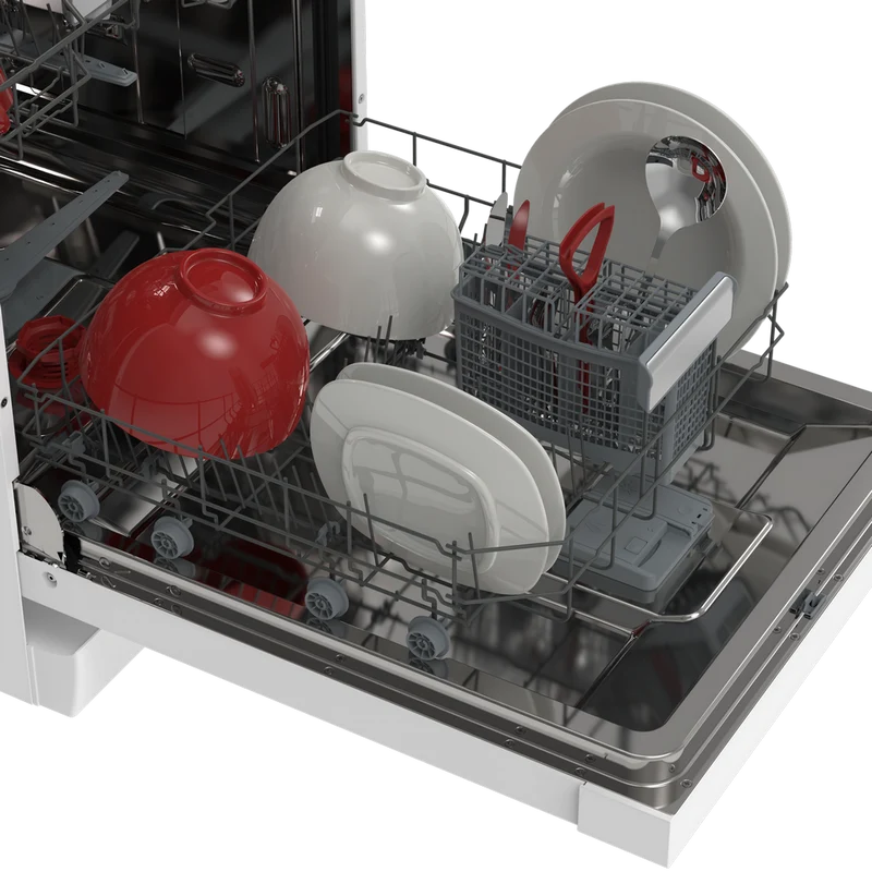 SHARP QW-NA4YF44EAW Freestanding 60cm Dishwasher 14PS 44 Db A Class with EcoBox Technology