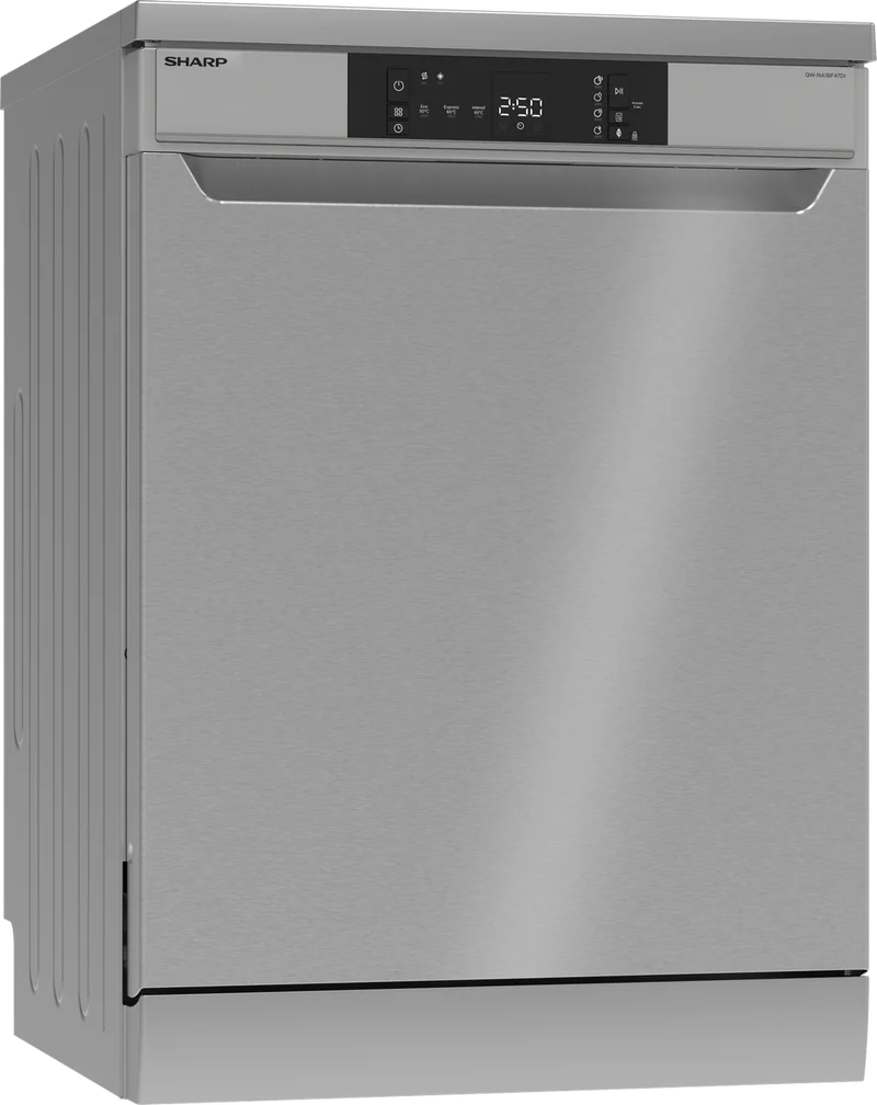 SHARP QW-NA1BF47DI Freestanding 60cm Dishwasher 13PS 47 db D Class with MicroBan Technolgy
