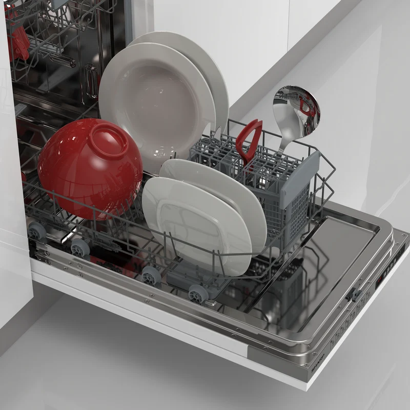 SHARP QW-I1GI47EX Integrated 45cm Dishwasher 10PS 47 db E Class with Hygiene Technology