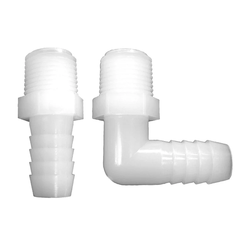 Nylon 1/2" Hose Tail to 3/8" Threaded Pump Connectors