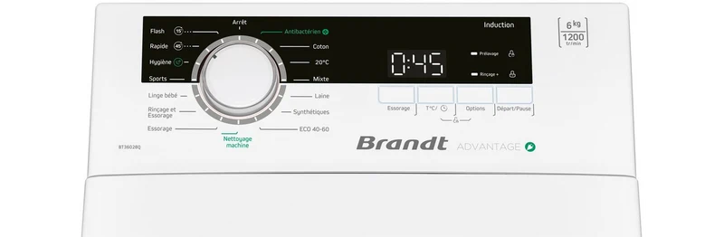 Lave-linge Top 6.5 kg Reconditionné BRANDT BT36028Q