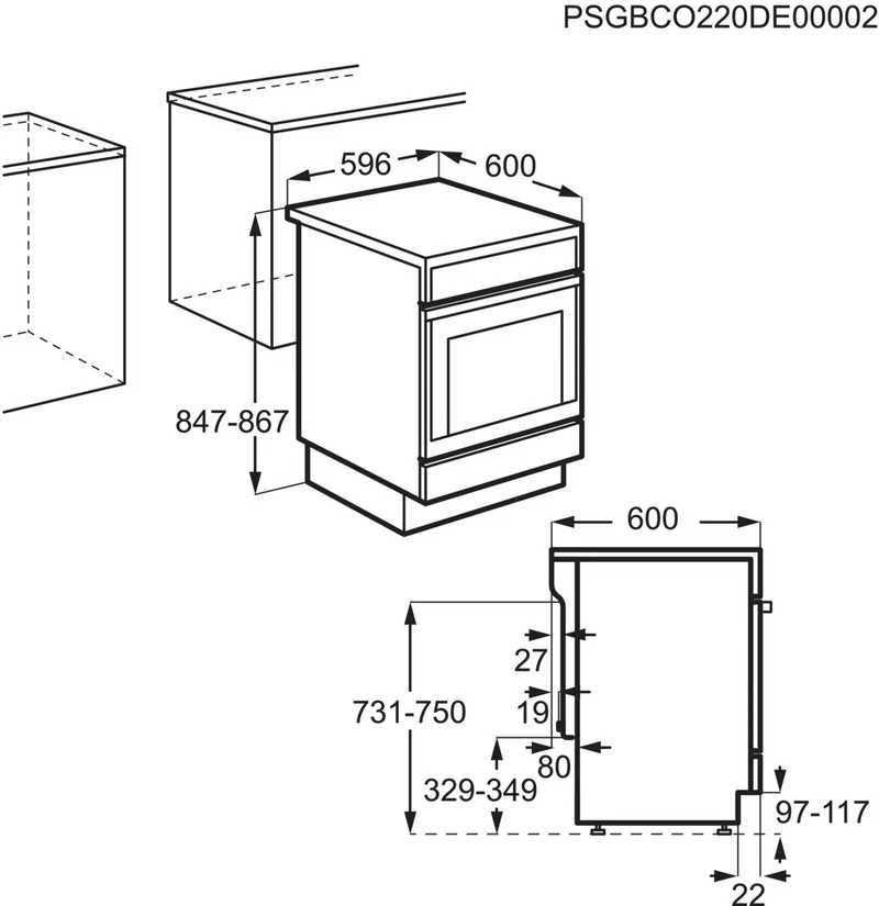 Cuisinière à Induction 73 L Reconditionné ELECTROLUX EKI64899BX