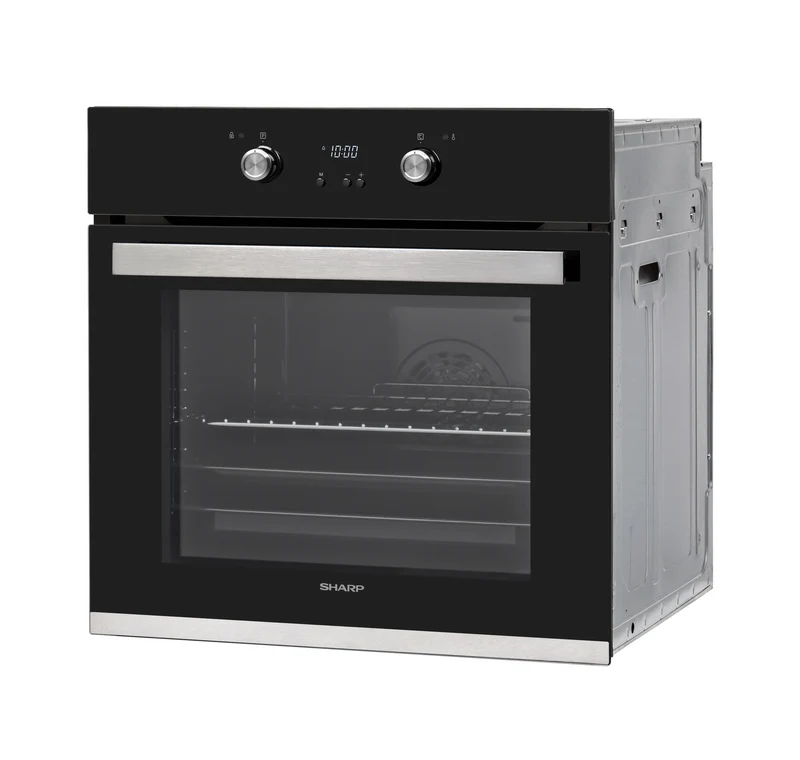Sharp K-61D27BM1-EU Built-In 69lt. Pyrolytic Fan Assisted Oven, Black
