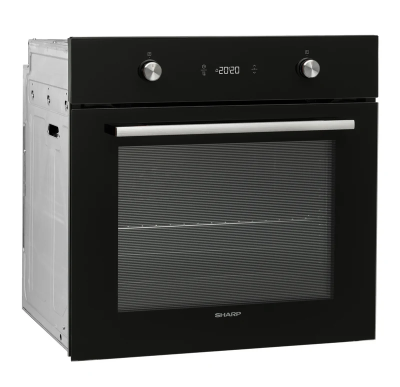 Sharp K-61P27BNM-EU Built-In 69lt. Pyrolytic Fan Assisted Oven, Black