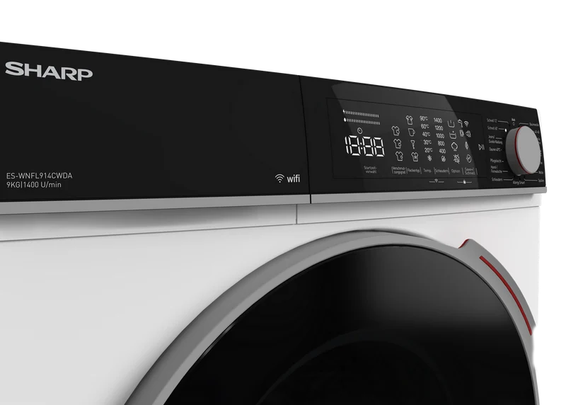 SHARP ES-WNFL914CWDA-DE Freestanding Washing Machine 9 kg 1400 RPM A Class with DoubleJet Technology