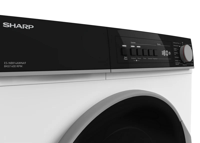 SHARP ES-NB814AWNA9-BX Freestanding Washing Machine 8 kg 1400 RPM A Class with Steam Technology