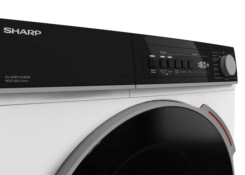 SHARP ES-NFB914CWDA-FR Freestanding Washing Machine 9 kg 1400 RPM A Class with DoubleJet Technology