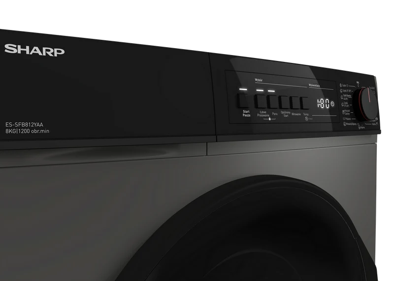 SHARP ES-SFB812YAA-PL Freestanding Washing Machine 8 kg 1400 RPM A Class with Slim Depth
