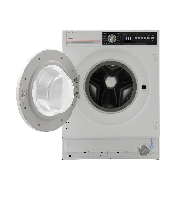 SHARP ES-NIB814BWNA-EE Integrated Washing Machine 8 kg 1400 RPM A Class with Steam Technology