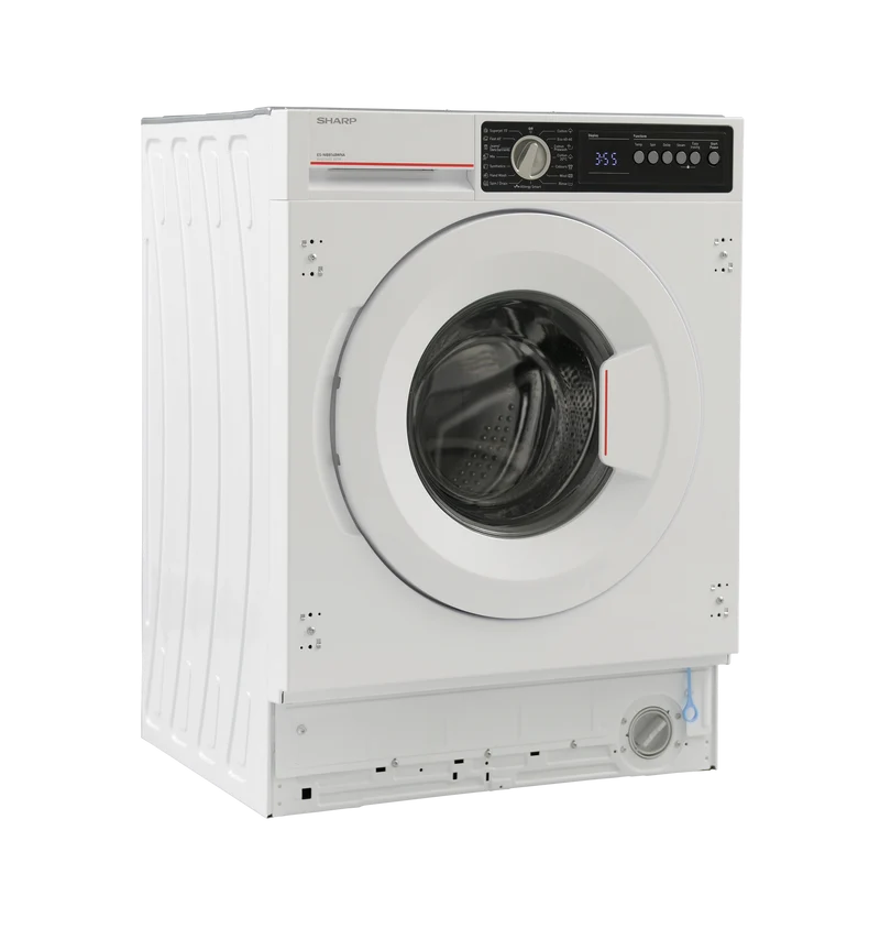 SHARP ES-NIB814BWNA-EE Integrated Washing Machine 8 kg 1400 RPM A Class with Steam Technology