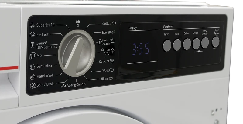 SHARP ES-NIB814BWNA-EE Integrated Washing Machine 8 kg 1400 RPM A Class with Steam Technology