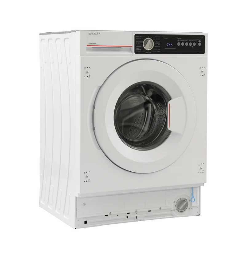 SHARP ES-NIB814BWNA-DE Integrated Washing Machine 8 kg 1400 RPM A Class with Steam Technology