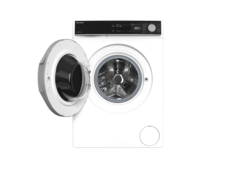SHARP ES-SFB812YWA-EE Freestanding Washing Machine 8 kg 1400 RPM A Class with Slim Depth