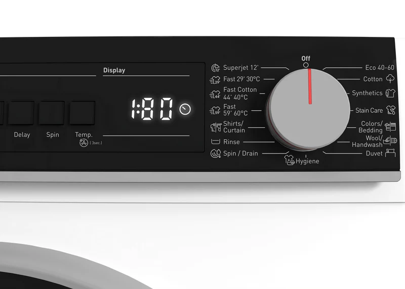 SHARP ES-SFB812YWA-EE Freestanding Washing Machine 8 kg 1400 RPM A Class with Slim Depth