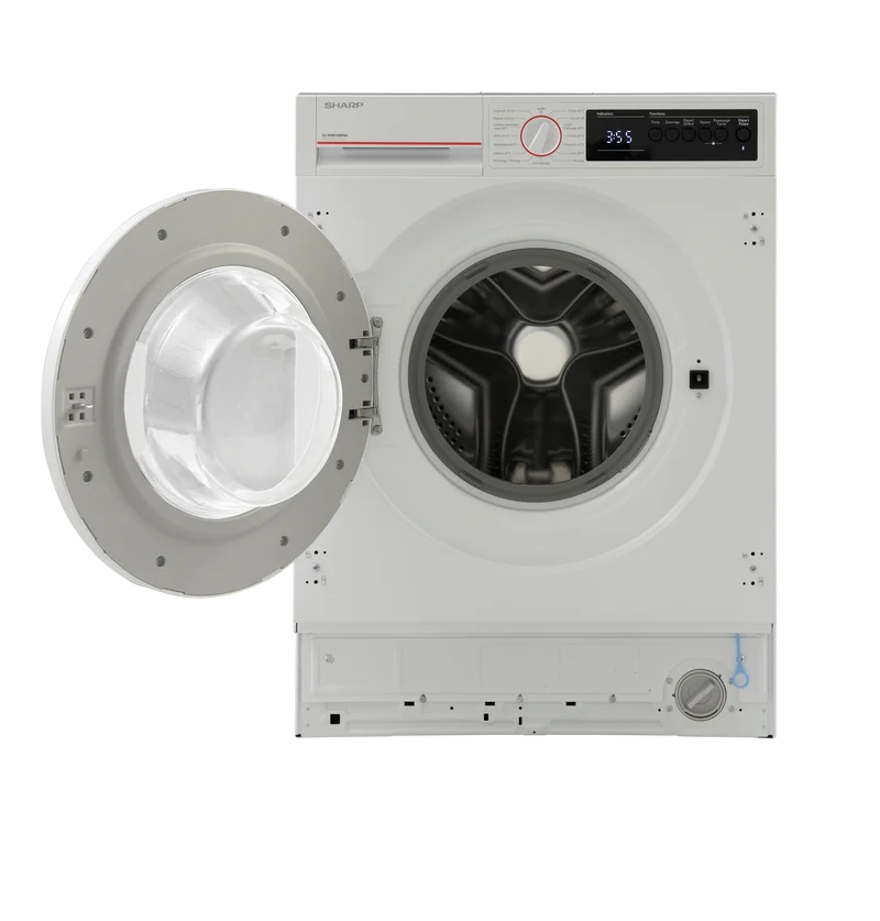 SHARP ES-NIB814BWNA-FR Integrated Washing Machine 8 kg 1400 RPM A Class with Steam Technology