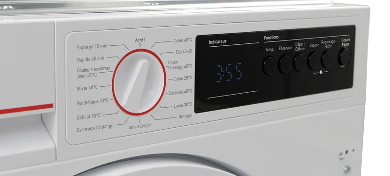 SHARP ES-NIB814BWNA-FR Integrated Washing Machine 8 kg 1400 RPM A Class with Steam Technology