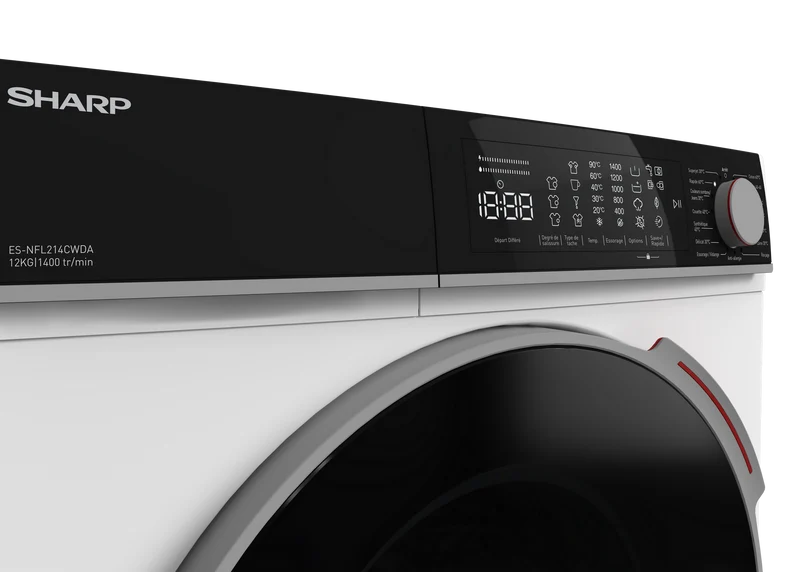 SHARP ES-NFL214CWDA-FR Freestanding Washing Machine 12 kg 1400 RPM A Class with DoubleJet Technology