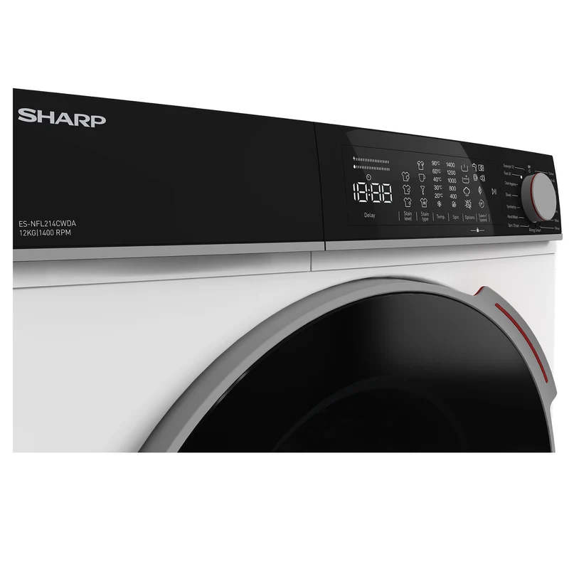 SHARP ES-NFL214CWDA-EN Freestanding Washing Machine 12 kg 1400 RPM A Class with DoubleJet Technology