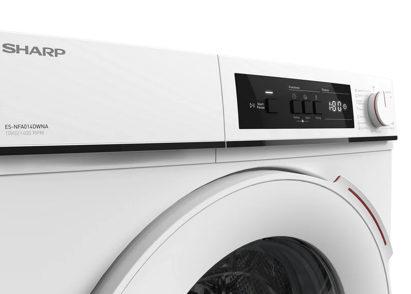 SHARP ES-NFA014DWNA-EE Freestanding Washing Machine 10 kg 1400 RPM A Class with Advanced Inverter Motor Technology
