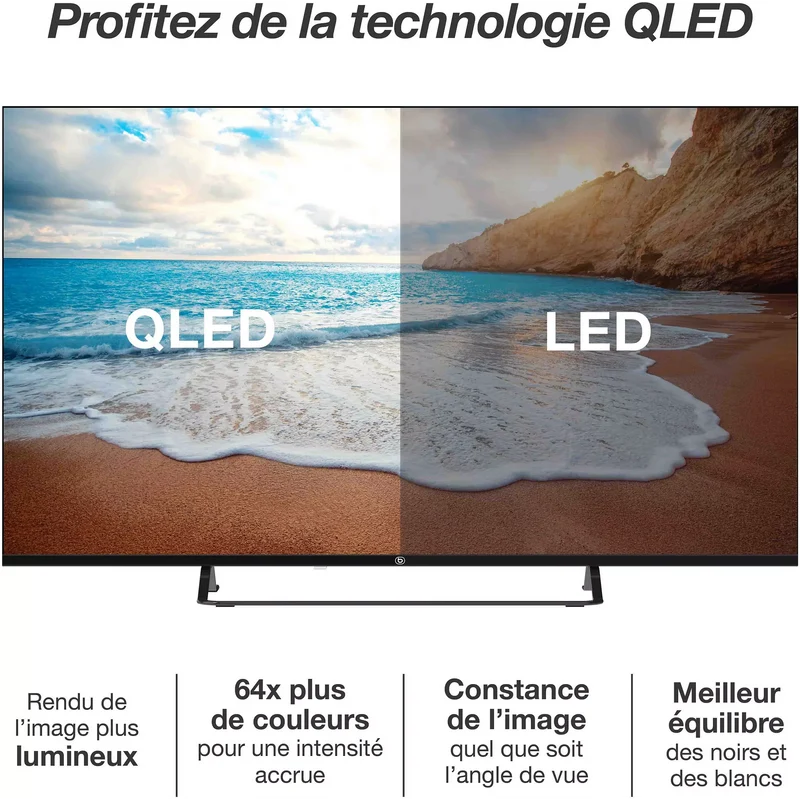 Téléviseur LED 55 pouces Reconditionné ESSENTIEL B 55QLED308 139 cm (55")