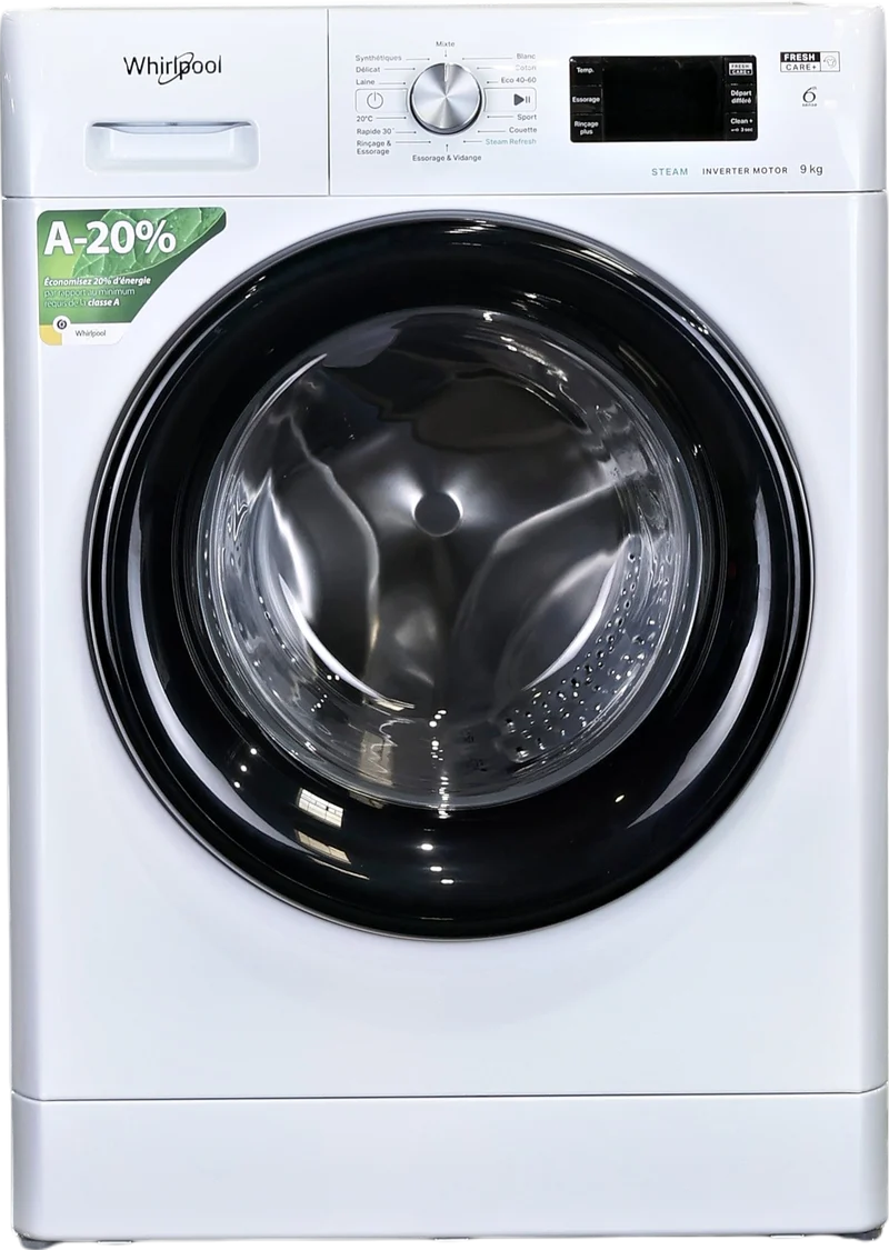 Lave-linge Hublot 9 kg Reconditionné WHIRLPOOL FFBB9489BVFR