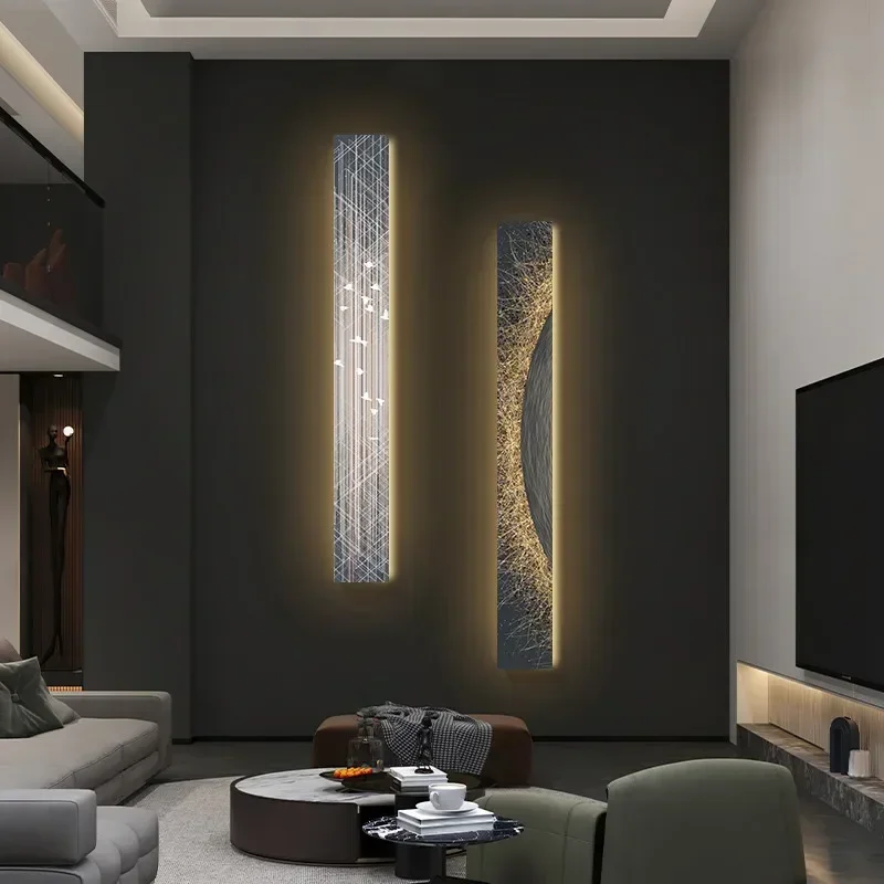 2024 New Modern Frameless Painting Lamp Atmosphere Interior Decoration Art Wall Hanging Lamp Suitable for Living Room Lighting
