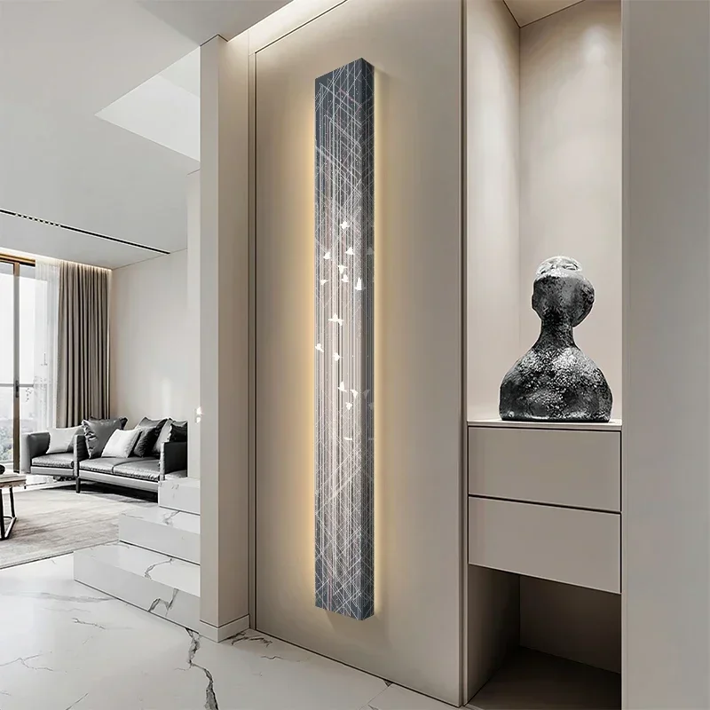 2024 New Modern Frameless Painting Lamp Atmosphere Interior Decoration Art Wall Hanging Lamp Suitable for Living Room Lighting