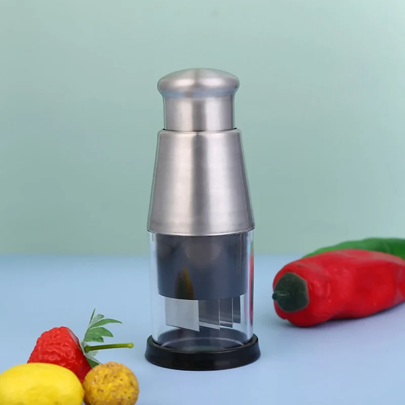 Stainless Steel Manual Hand Chopper Kitchen Tools Vegetable Chopper Mini Garlic Mincer for Veggie Onion Garlic