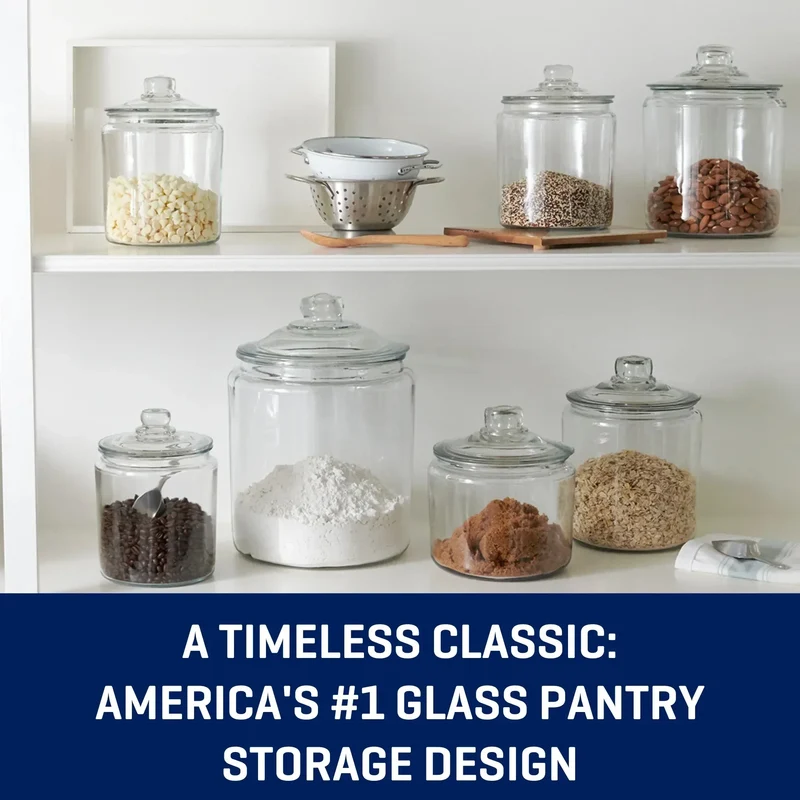 Glass Jars with Airtight Lids 2 Gallon Large Capacity, Kitchen Pantry Storage Containers for Crafting Cookie Candy