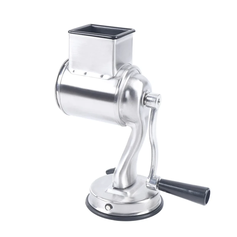 Rotary Grater Food Mills Grinder Set With 5 Drum Manual Rotary Vegetable Slicer Cutter Stainless Steel Kitchen Grater