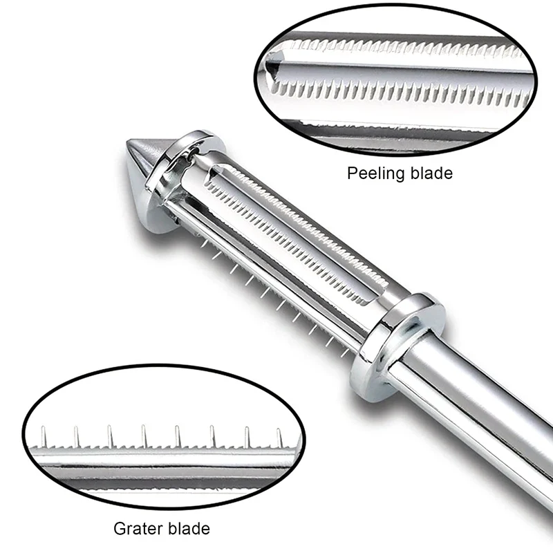 3 In 1 Fruit Vegetable Peeler Cutter Stainless Steel Sharp Peeler Potato Carrot Grater Slicer Kitchen Gadget