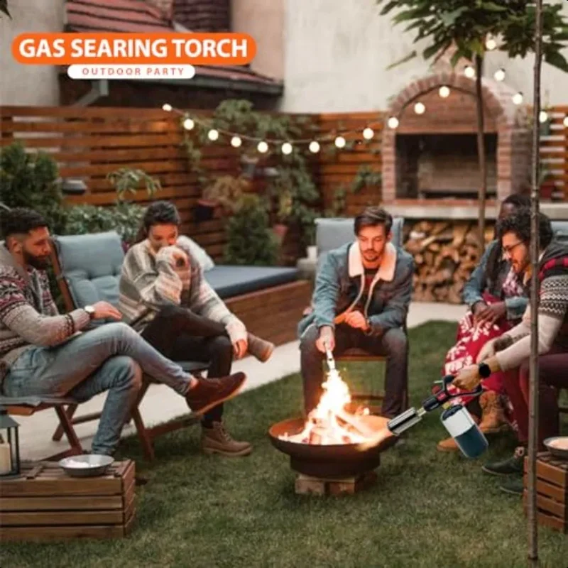 Powerful Cooking Propane Torch Lighter Culinary Kitchen Torch Head Sous Vide Charcoal Campfire Starter Flame Thrower Fire Grill