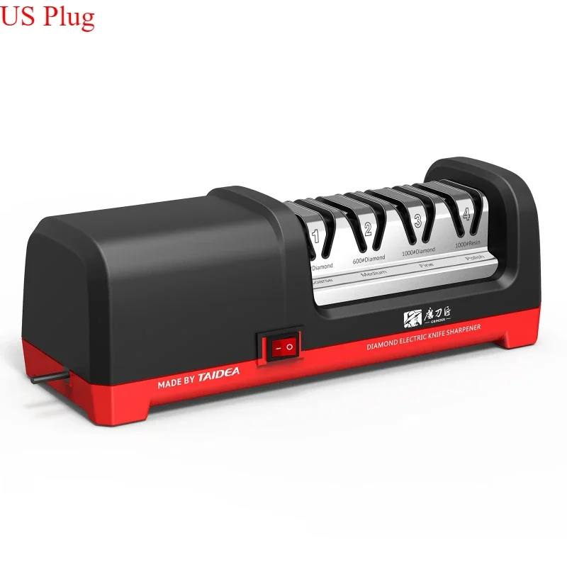 TAIDEA Top Level TG2102 Electric Diamond Steel Sharpener With 4 Slot For Kitchen Ceramic Knife