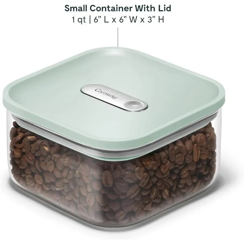 1qt Glass Airtight Food Storage Container with Lid – Non-Toxic, BPA-Free Kitchen Storage Container – Stackable, Space-Saving Air