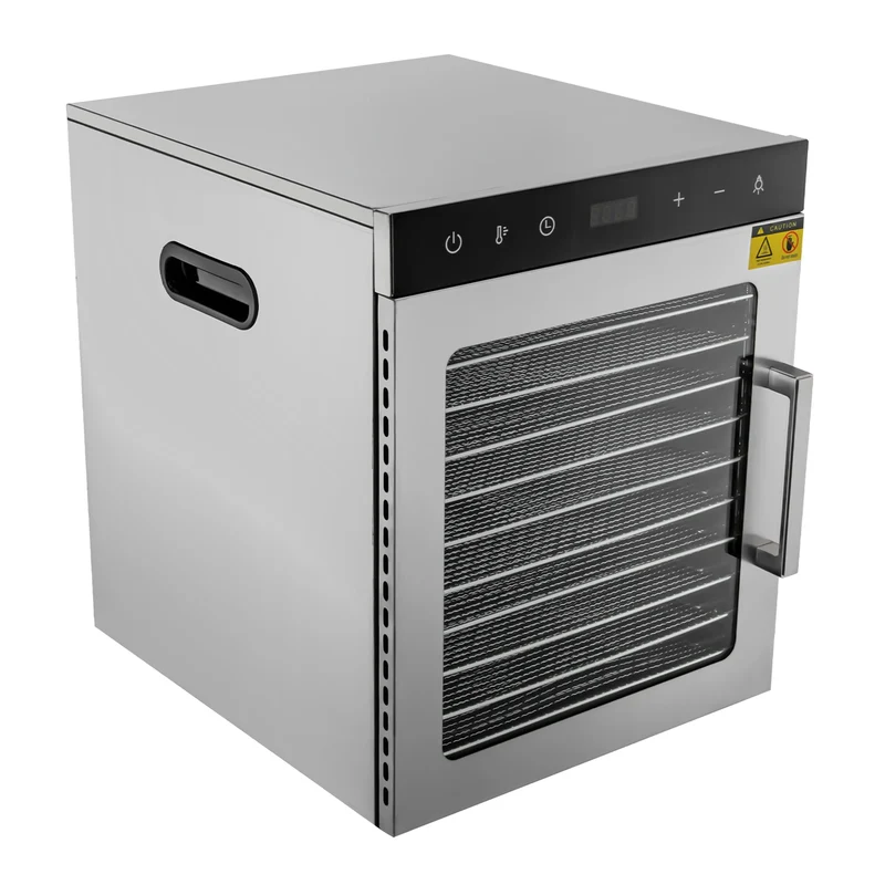 800W Electric Food Dryer Machine with Digital Temperature 10/12 Stainless Steel Trays Dehydrator for Jerky Veggies Fruits