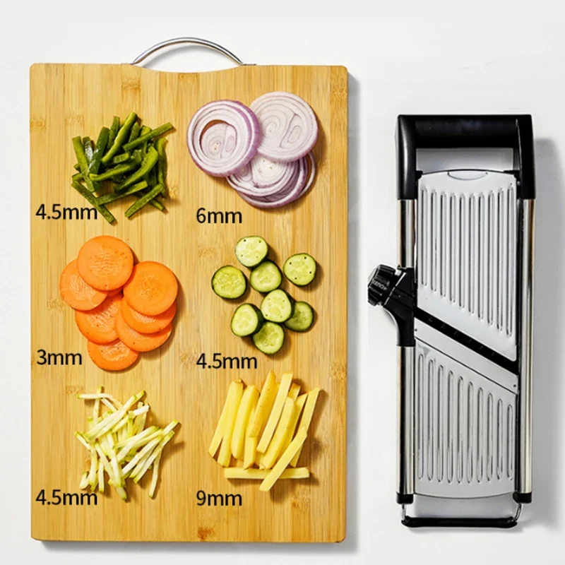 OMESER W1027 High Quality Adjustable Slicer Stainless Steel Vegetable Slicer Chopper Cutter for Potato Tomato Onion Carrot