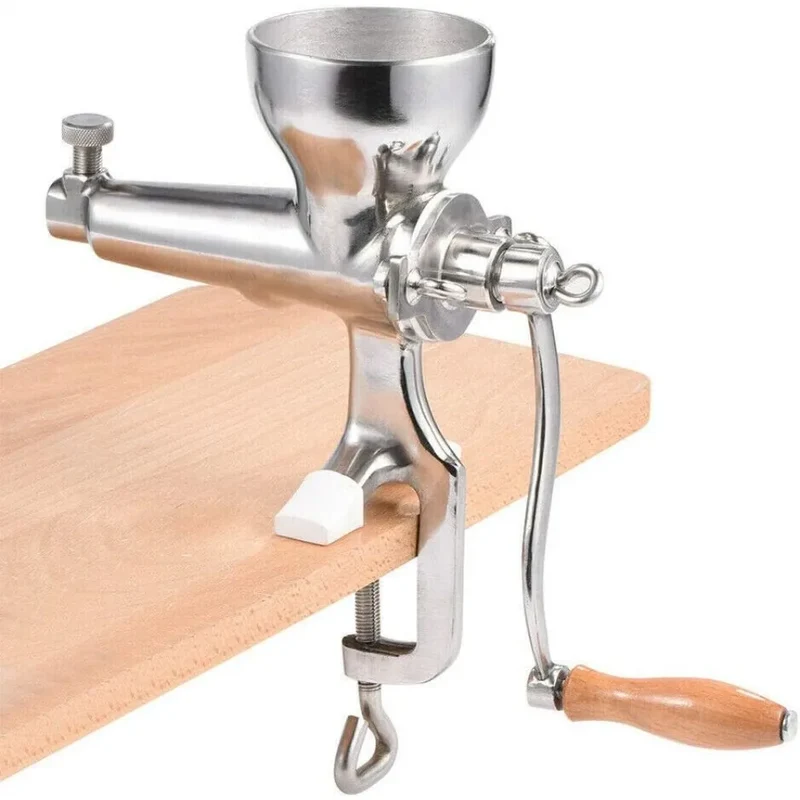 Stainless Steel Manual Wheatgrass Juicer Hand Crank Fruit Vegetable Orange Juice Press Extractor Table Clip-on Type