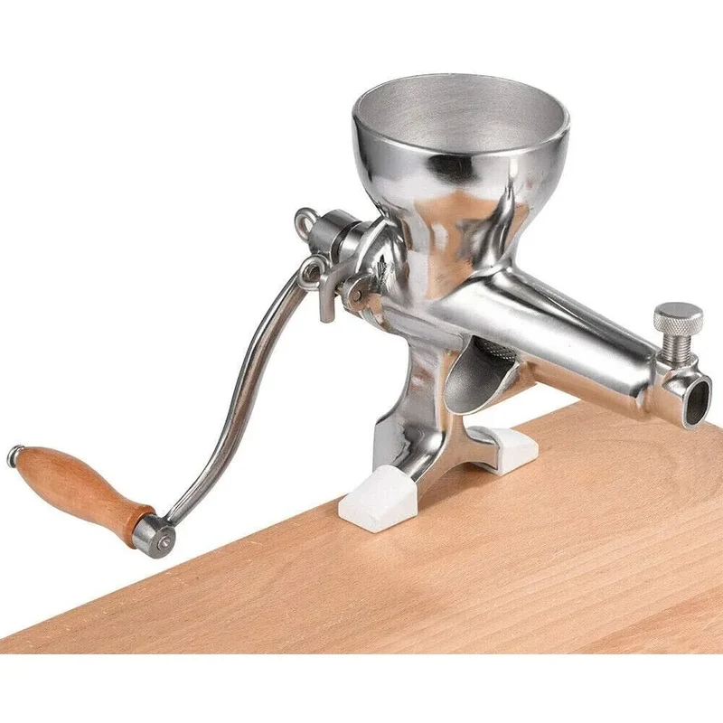 Stainless Steel Manual Wheatgrass Juicer Hand Crank Fruit Vegetable Orange Juice Press Extractor Table Clip-on Type