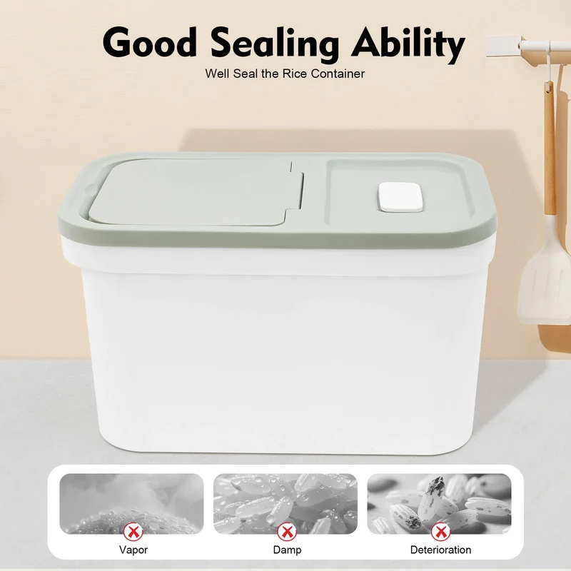 10 kg Large Food Storage Container Flour Container Rice Dispenser Airtight Container Large Storage Container for Food