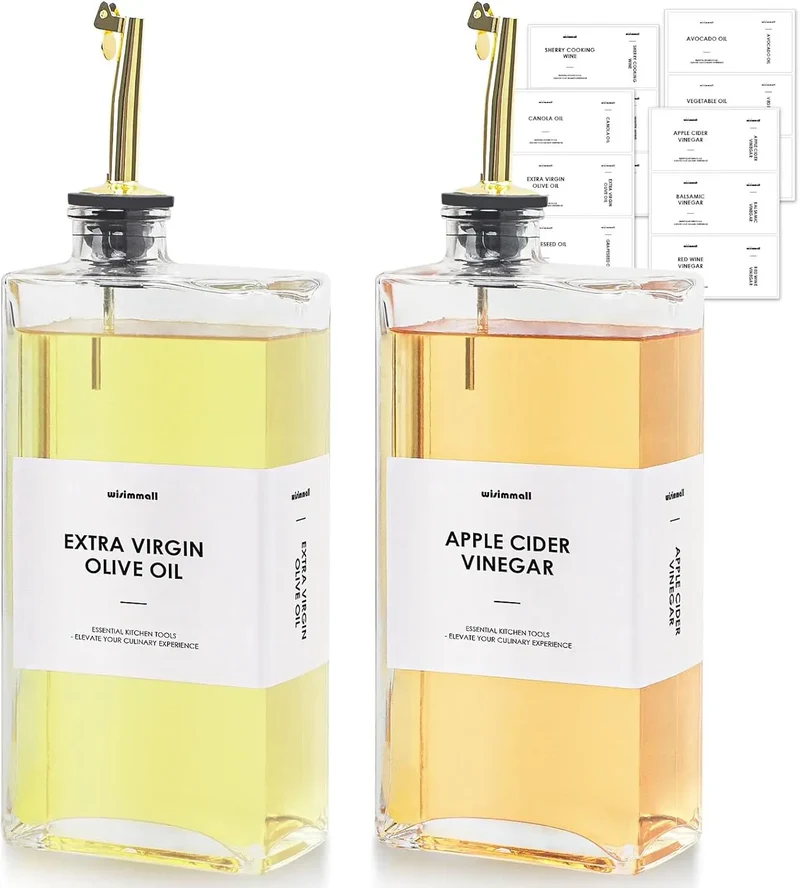 Feature Olive Oil Dispenser Glass Bottle For Kitchen Eco Friendly Easy Pouring Premium